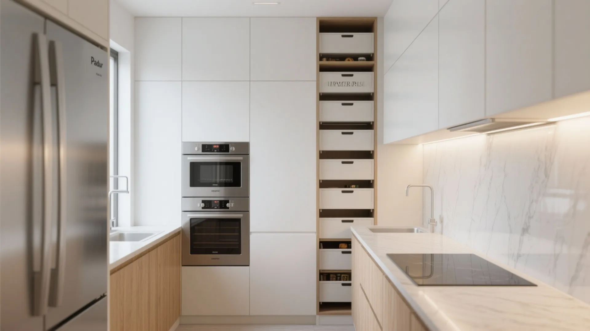 Minimalist kitchen storage for clutter-free cooking