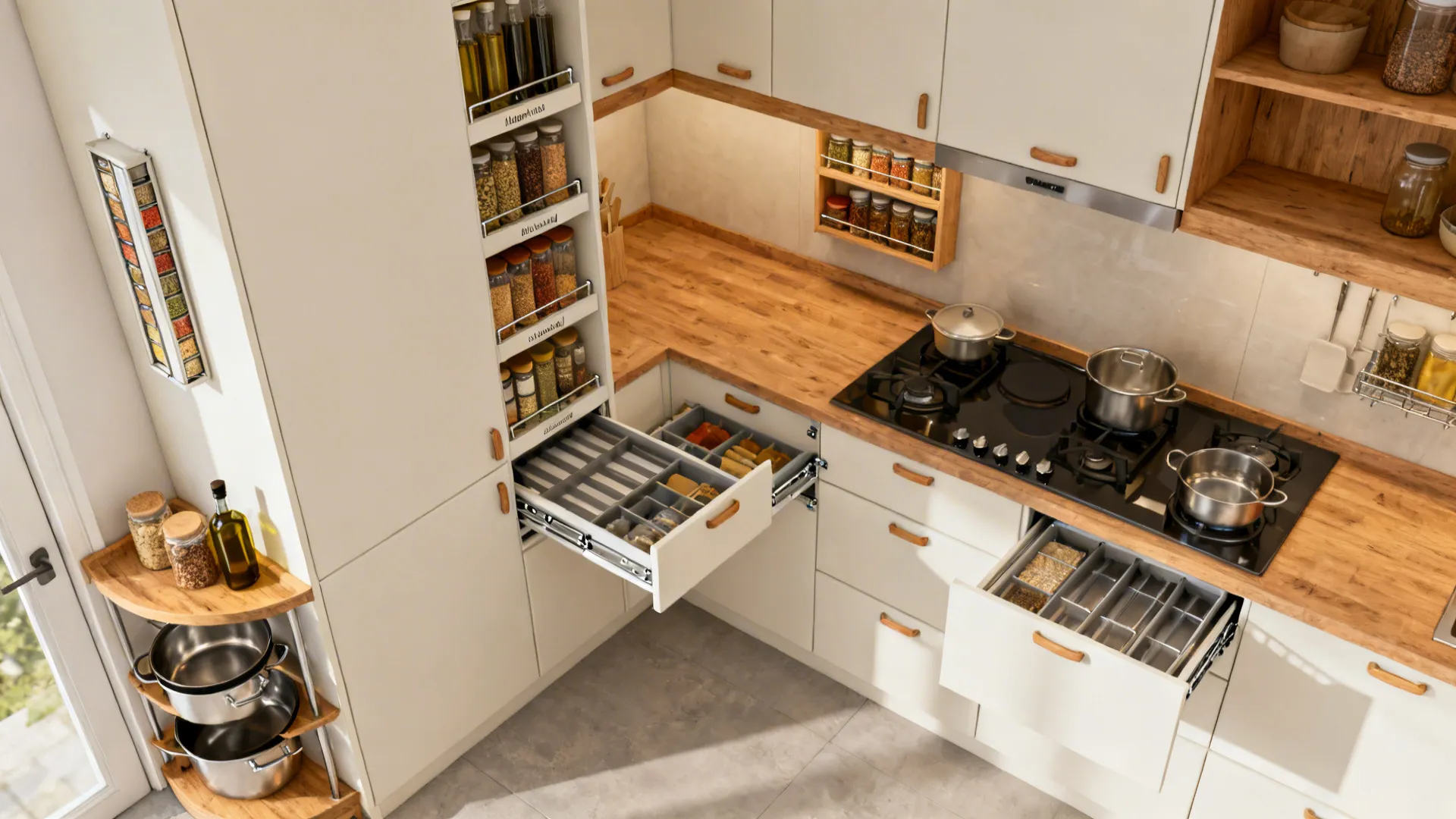 Minimalist storage that suits Pakistani cooking
