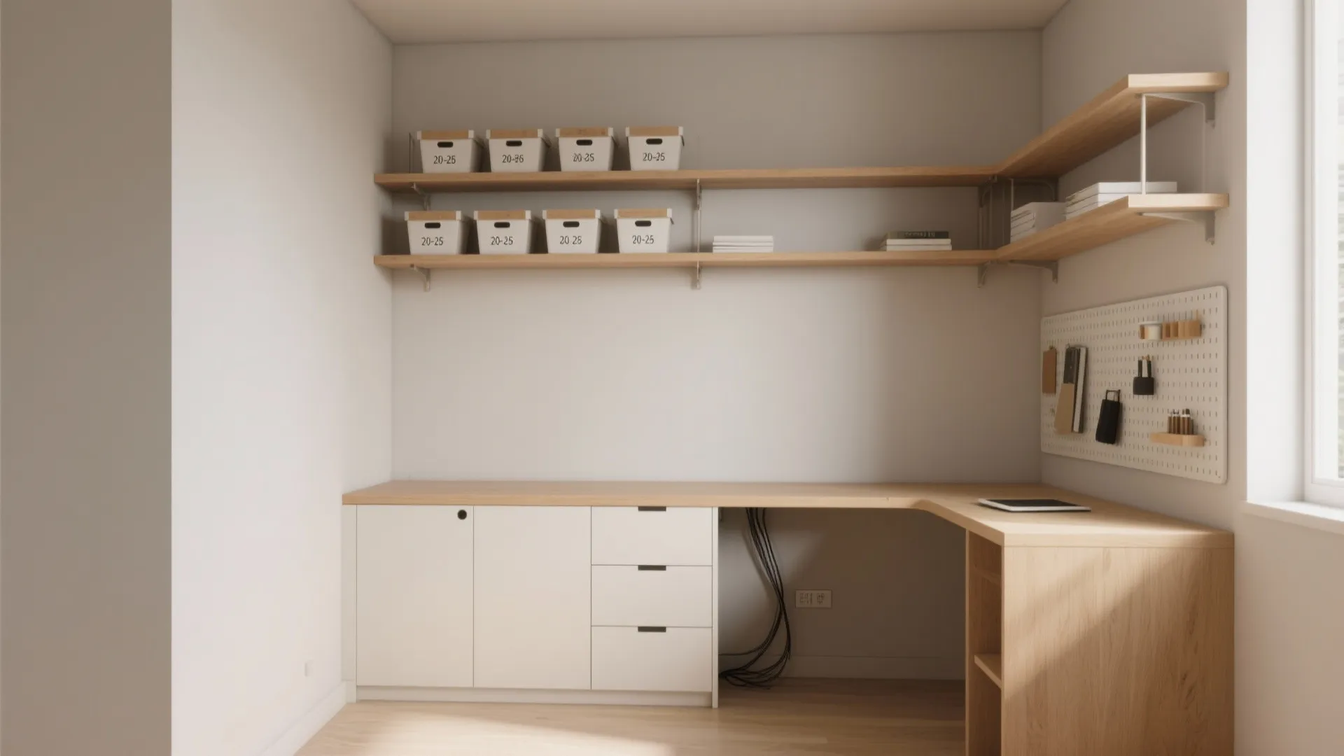 Minimalist storage for distraction-free study