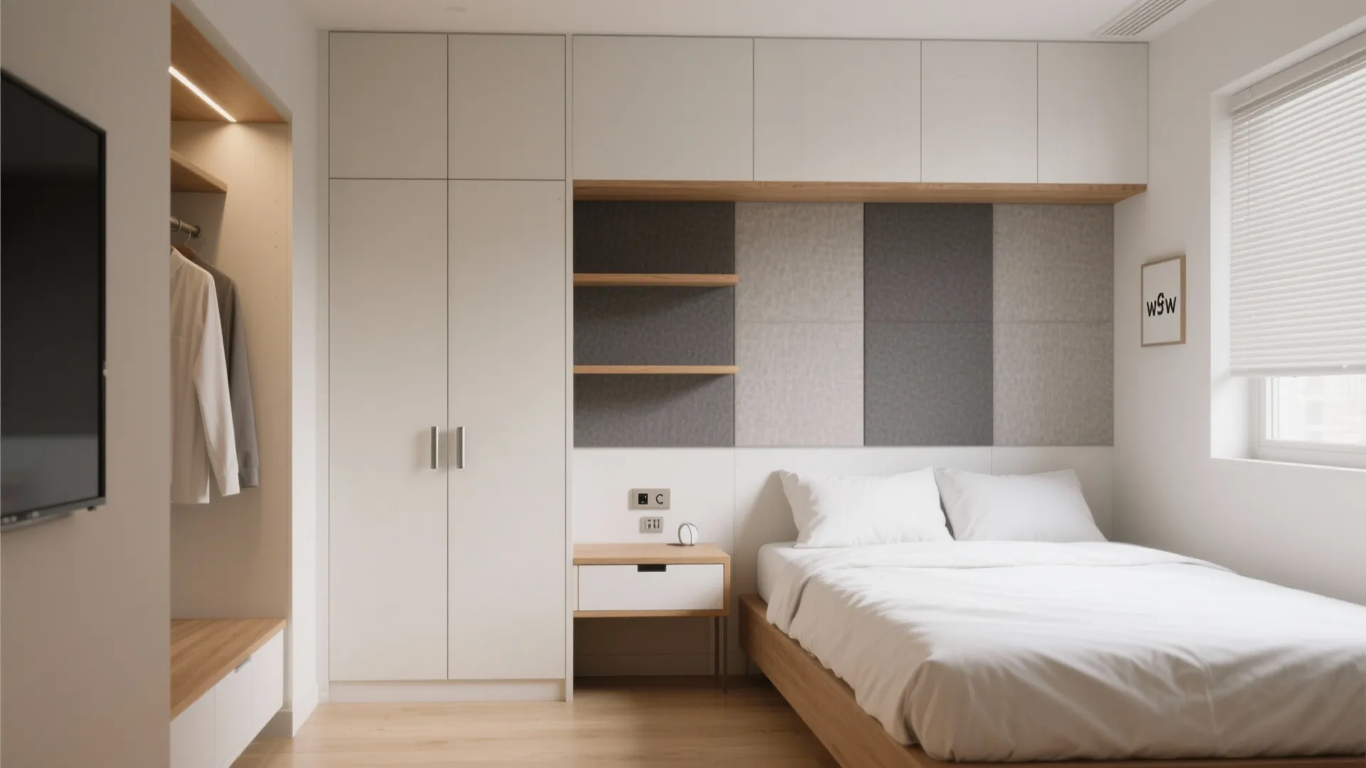 1) Minimalist storage that doubles as structure