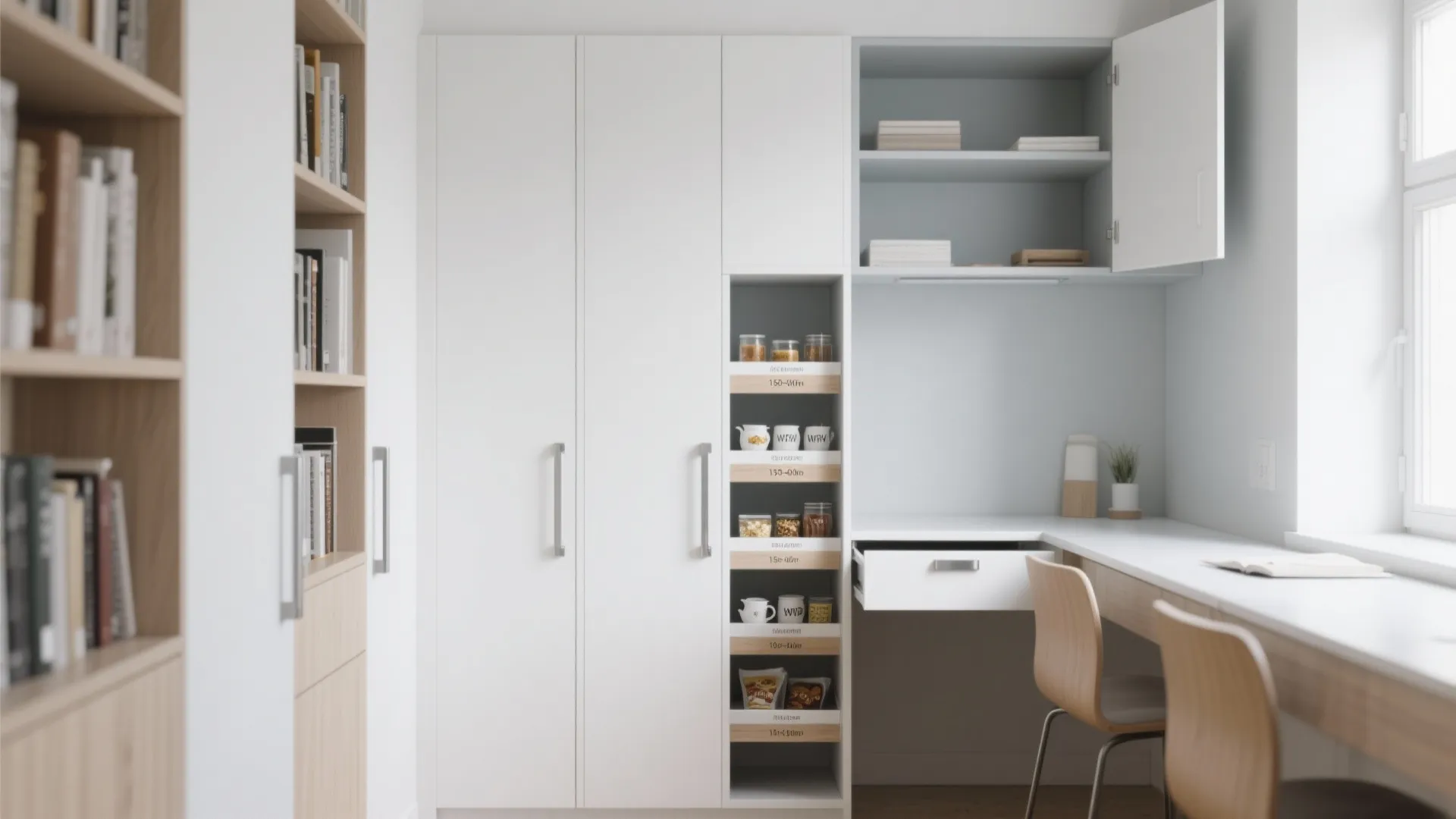 Minimalist kitchen storage that actually fits