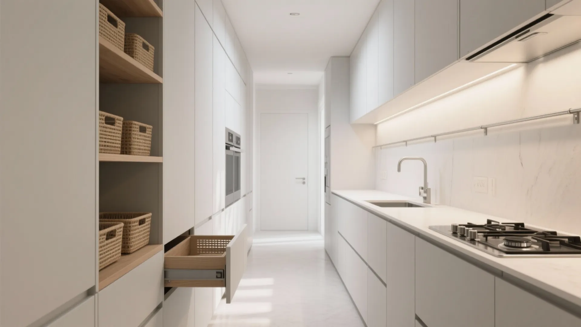 Minimalist kitchen storage