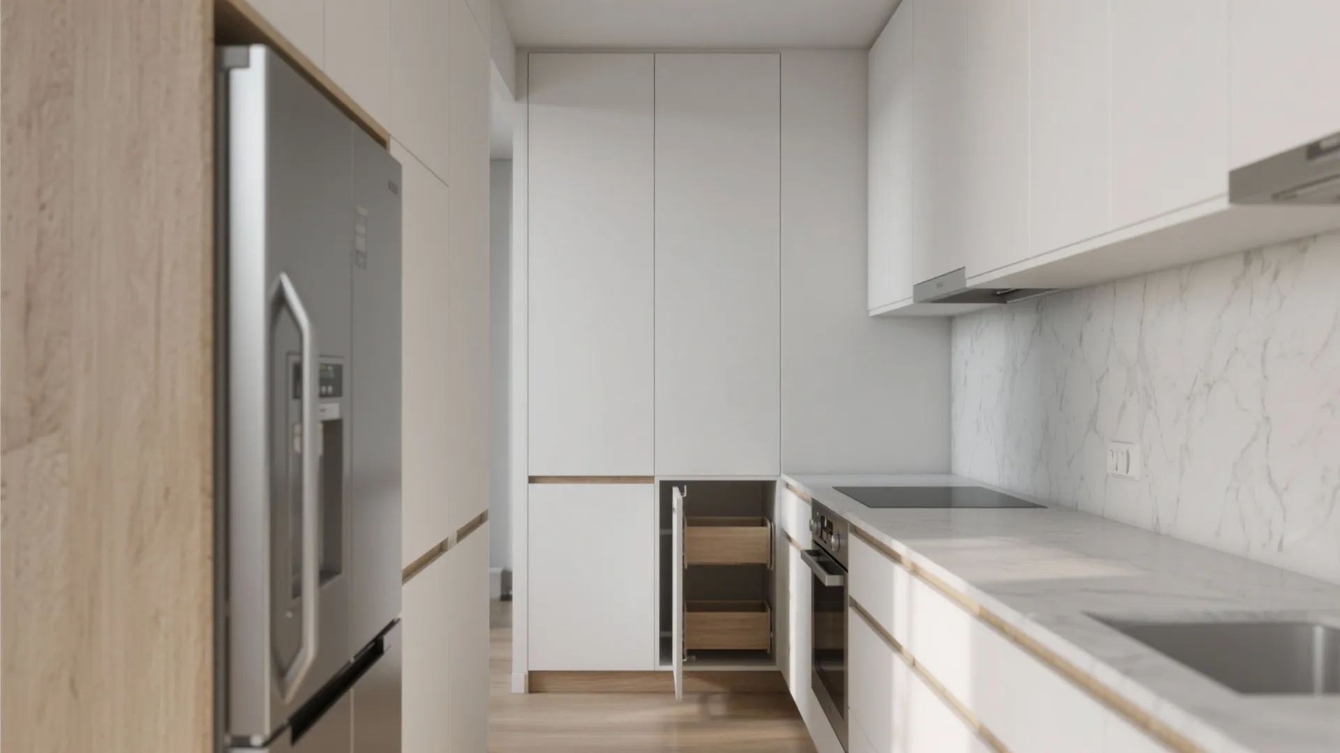 Minimalist Kitchen Storage that Clears Visual Noise