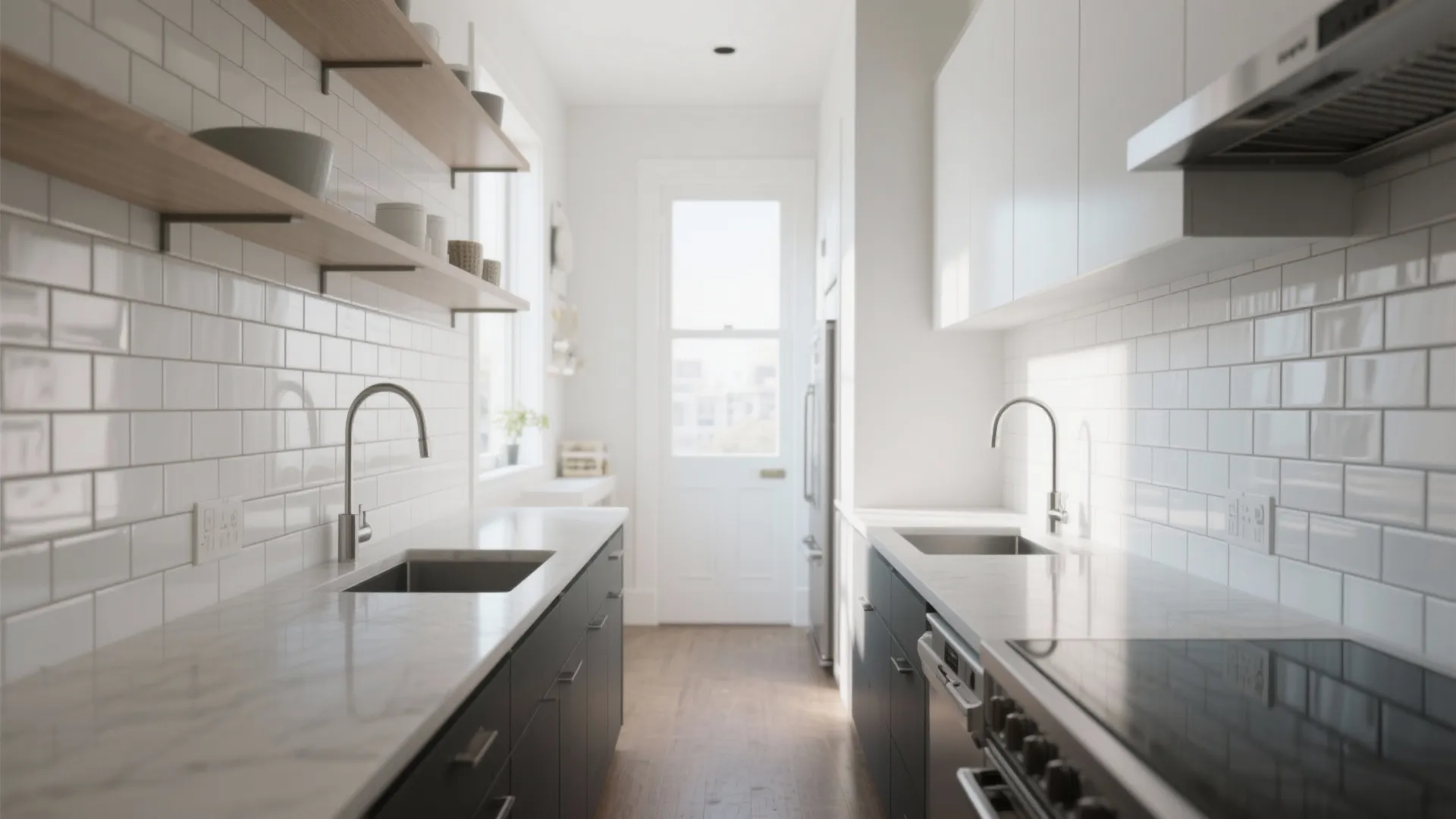 1. Minimalist Subway Tiles