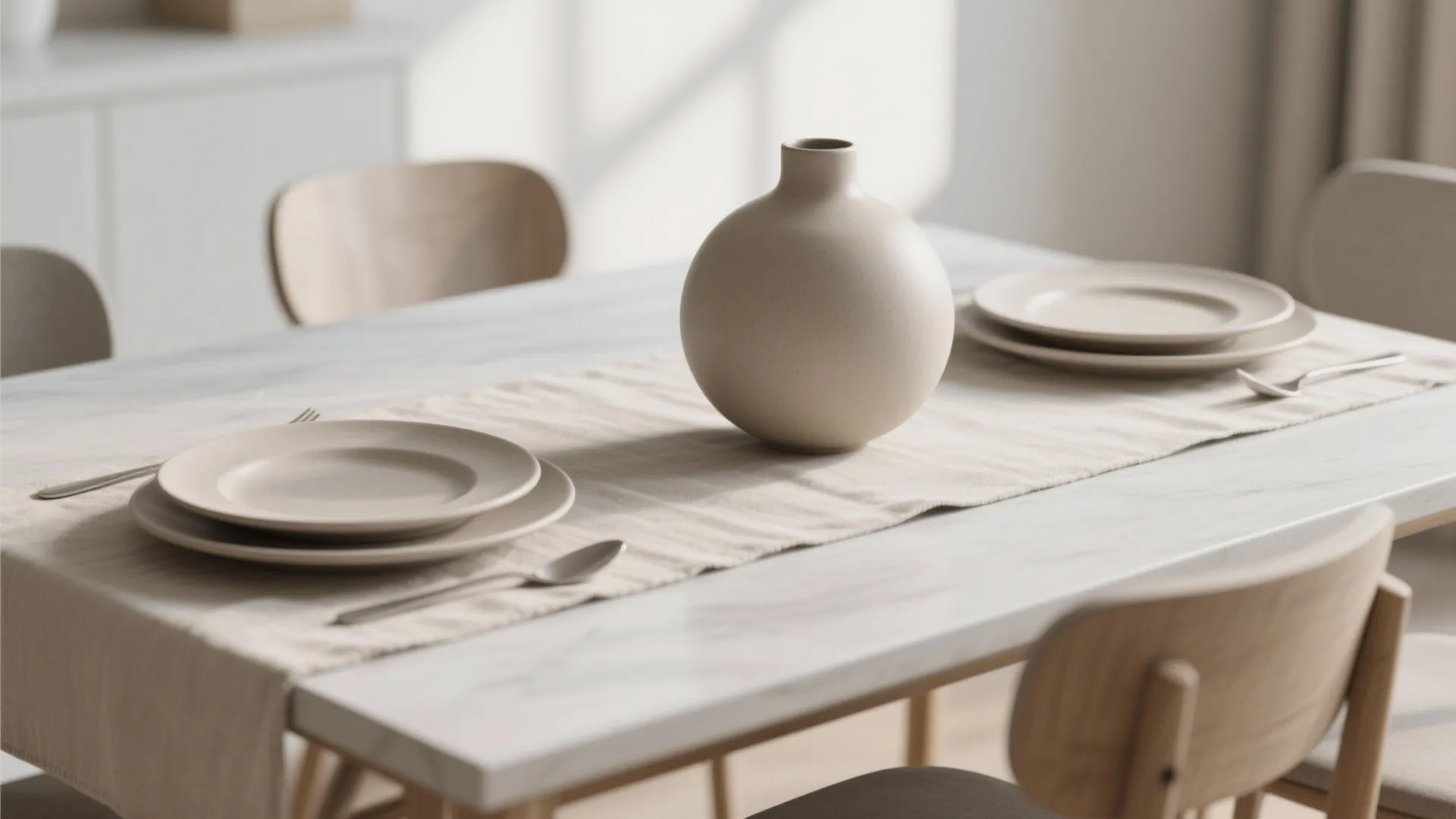 1. Minimalist Table Setting