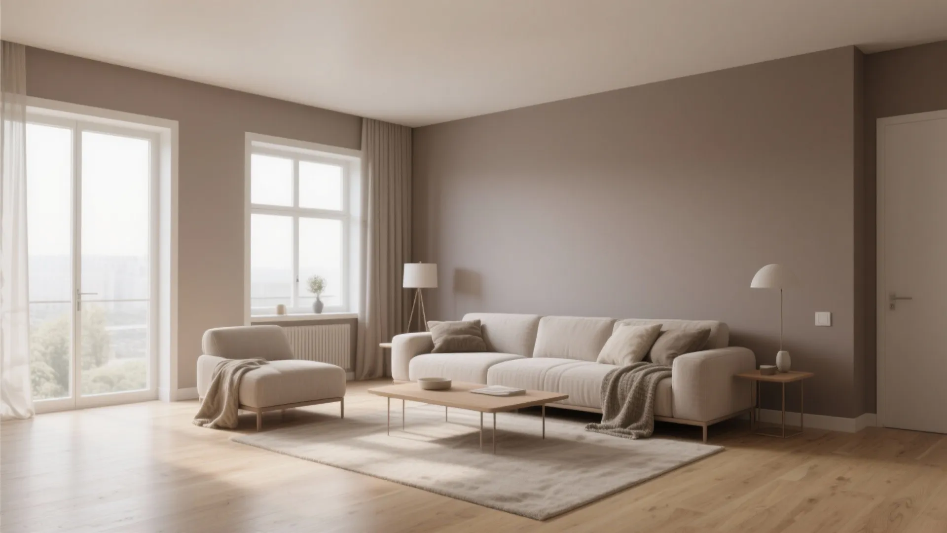 1. Minimalist Taupe Walls