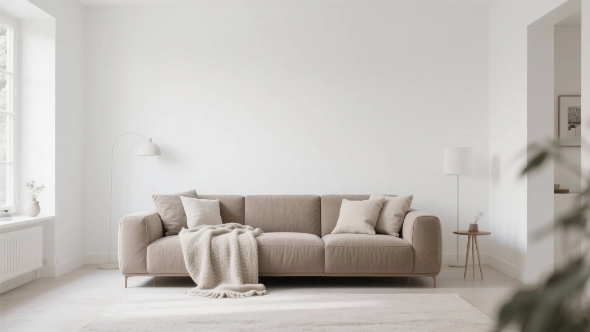 1. Minimalist Taupe & White Palette