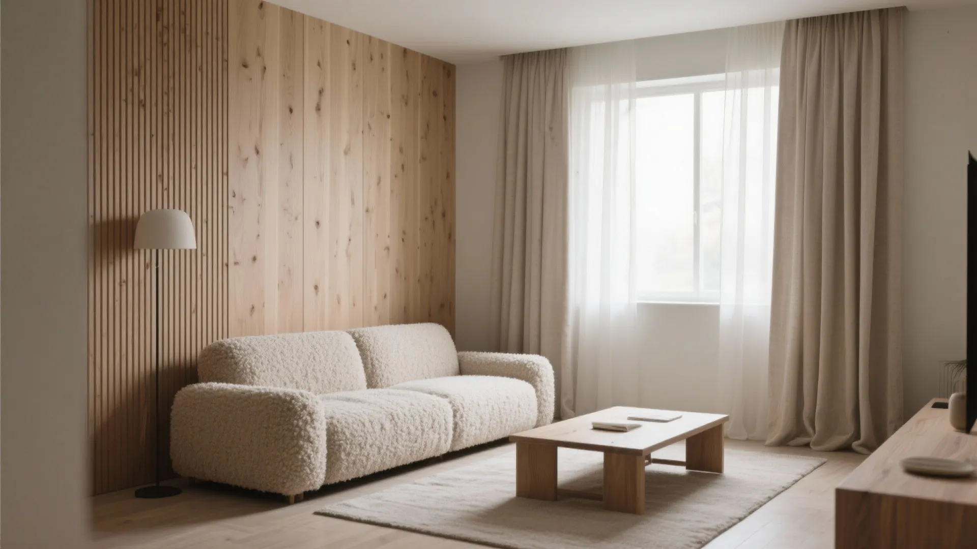 1. Minimalist Lines with Textural Warmth