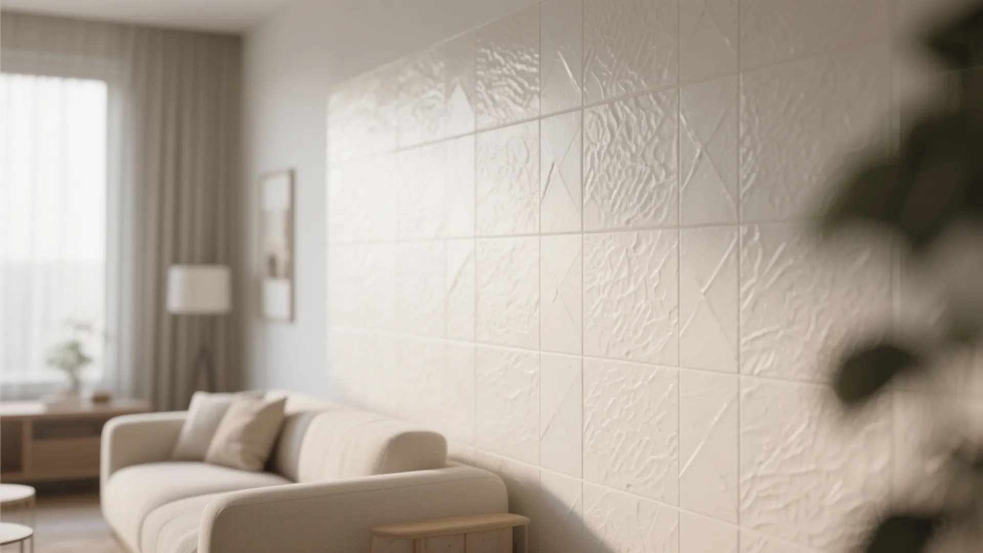 1. Minimalist Textured Tiles