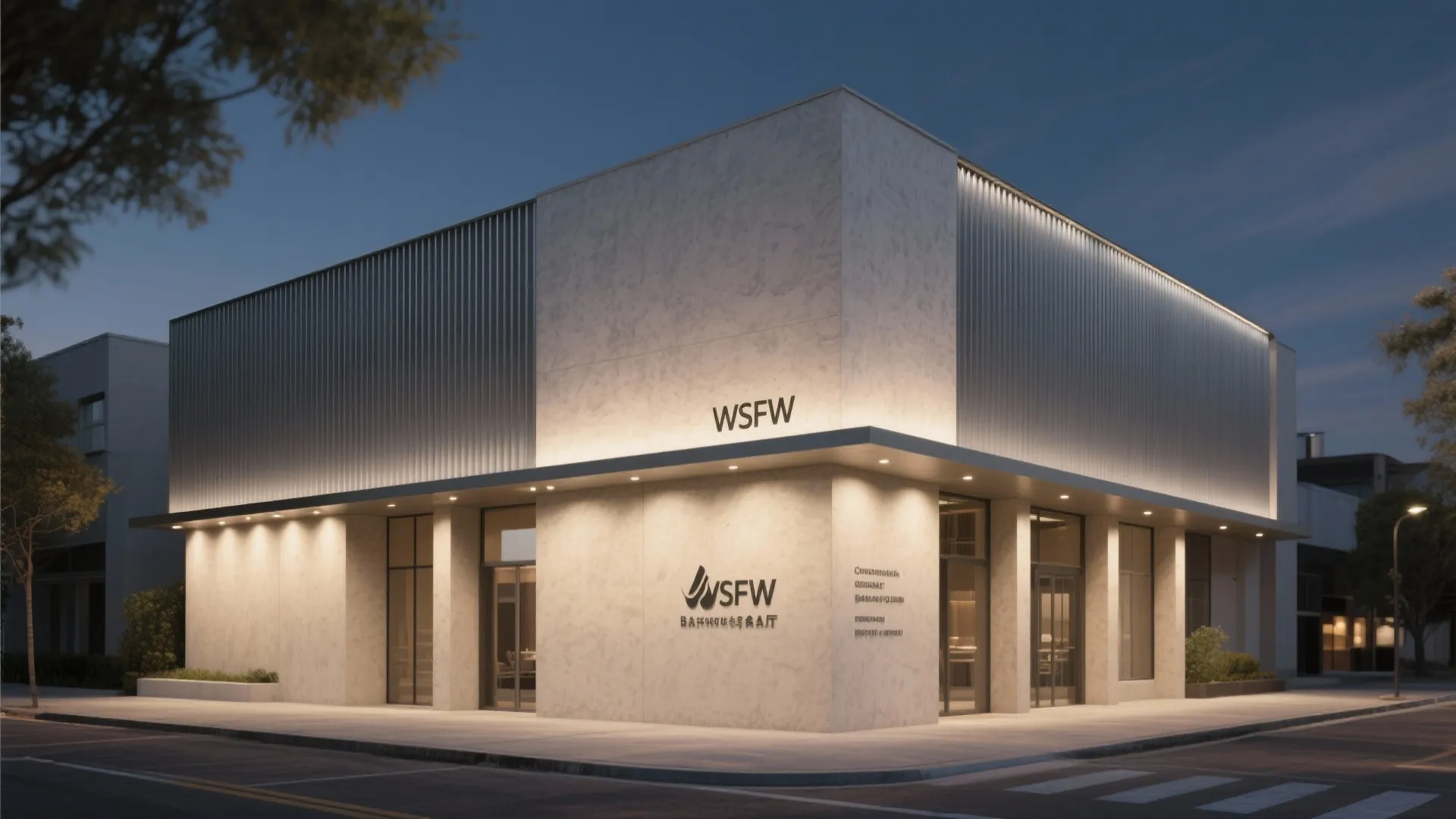 Minimalist Facade With Layered Textures