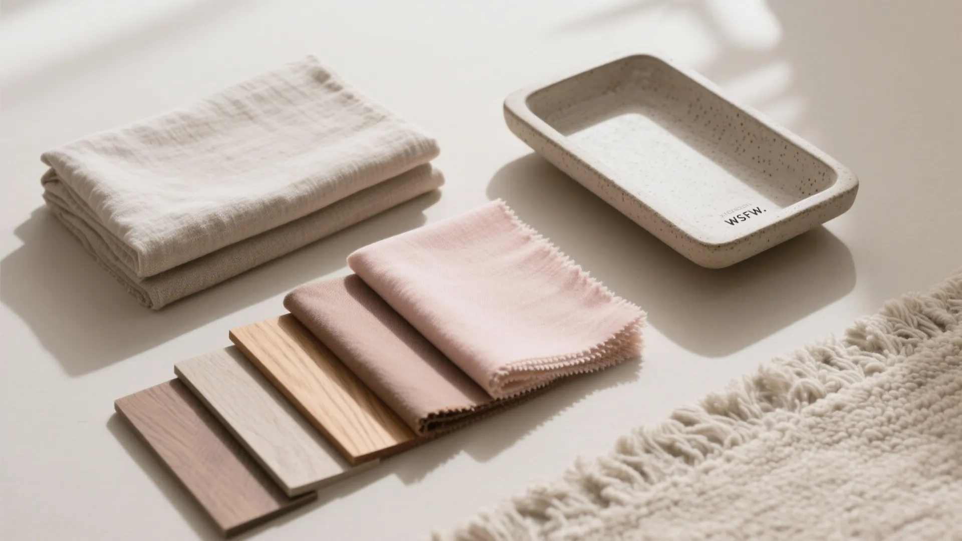 Minimalist Textures: Linen, Wood, and Soft Rugs