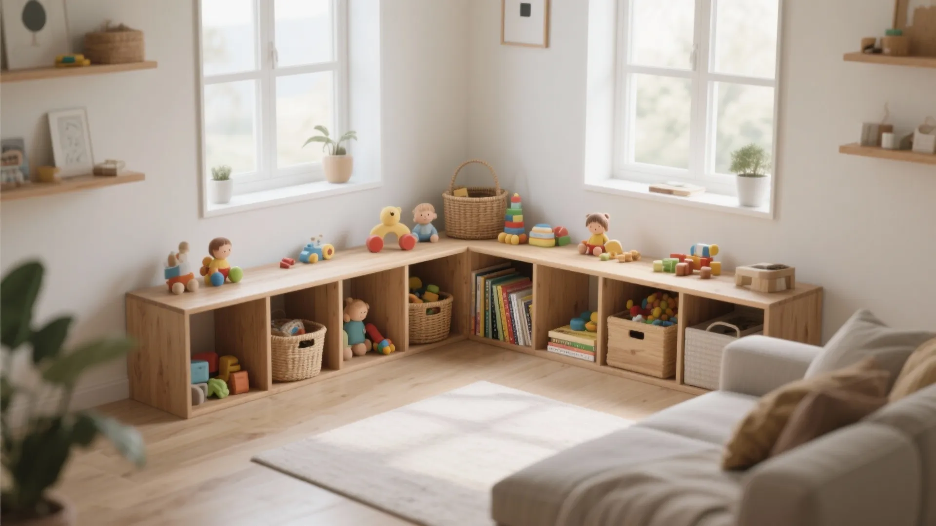 1. Minimalist Storage Cubbies