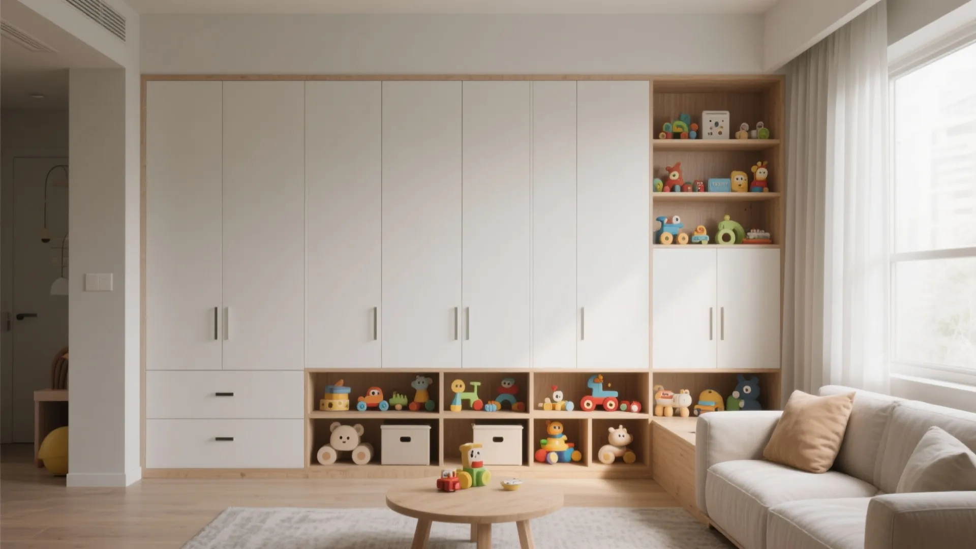 1. Minimalist Toy Storage Wall