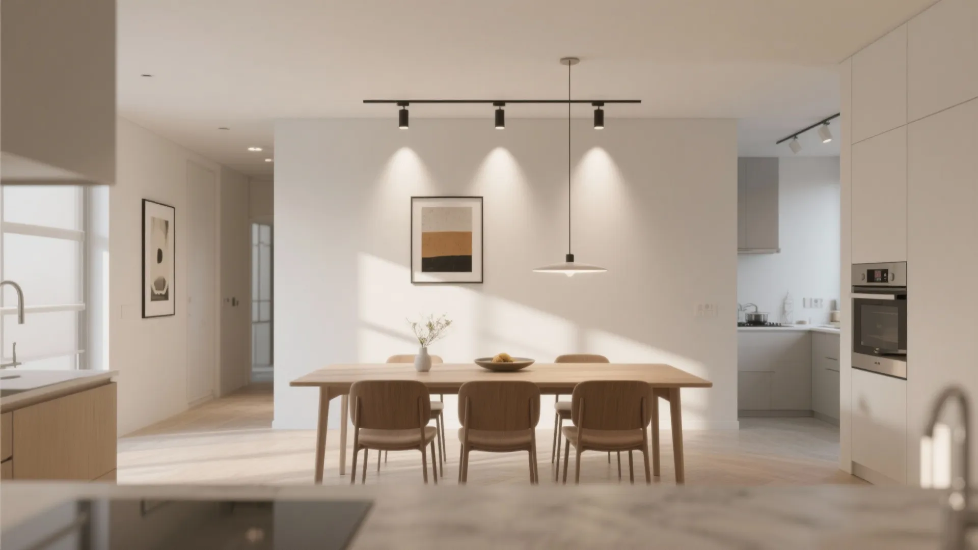 6. Minimalist Track Lighting