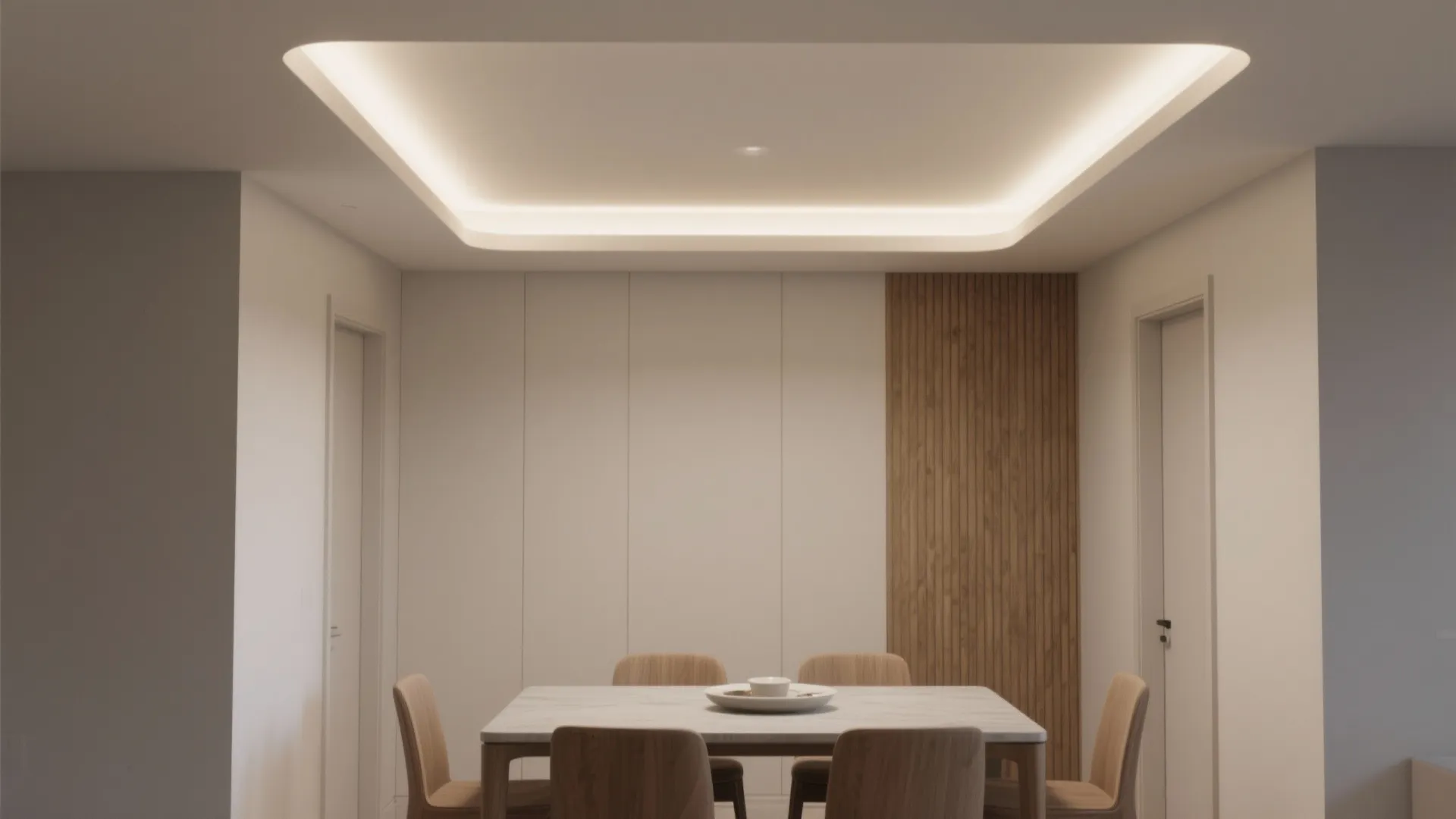 1. Minimalist Tray Ceiling