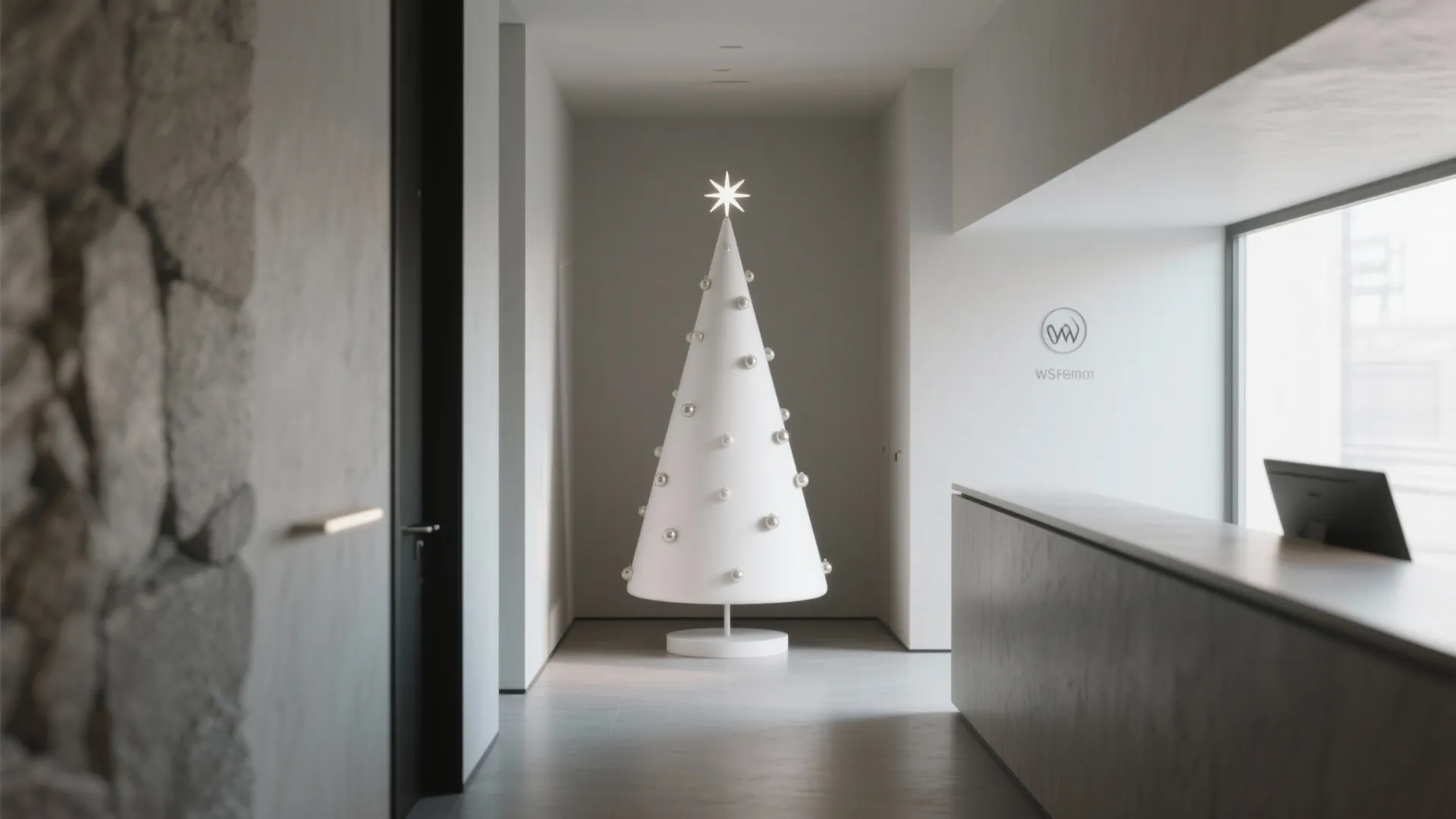 Minimalist office tree décor