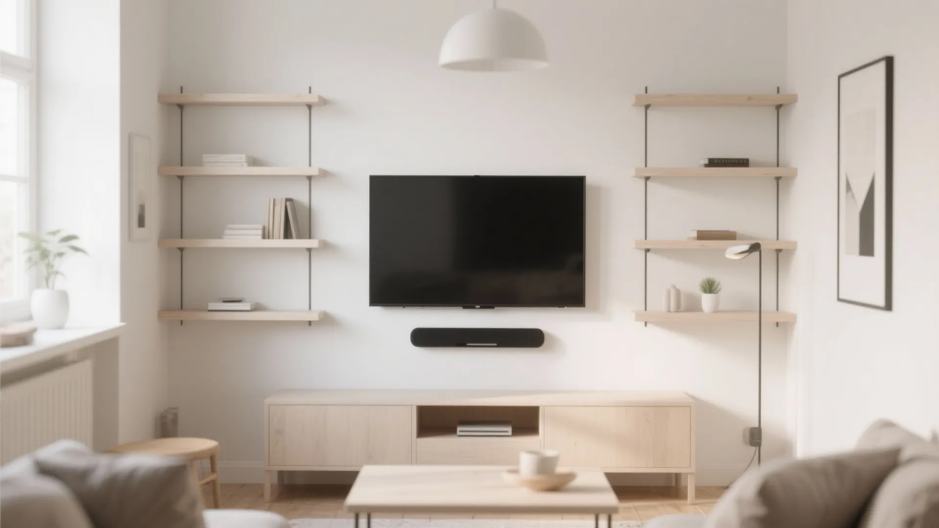 1. Minimalist Floating Shelves