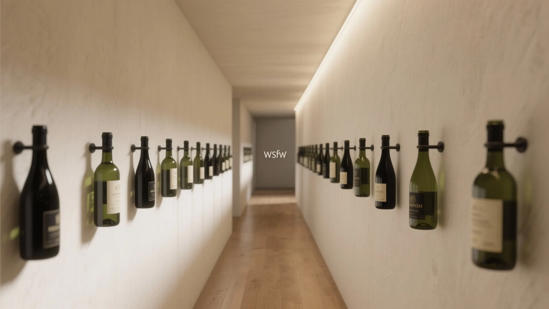 Minimalist Wine Wall Storage
