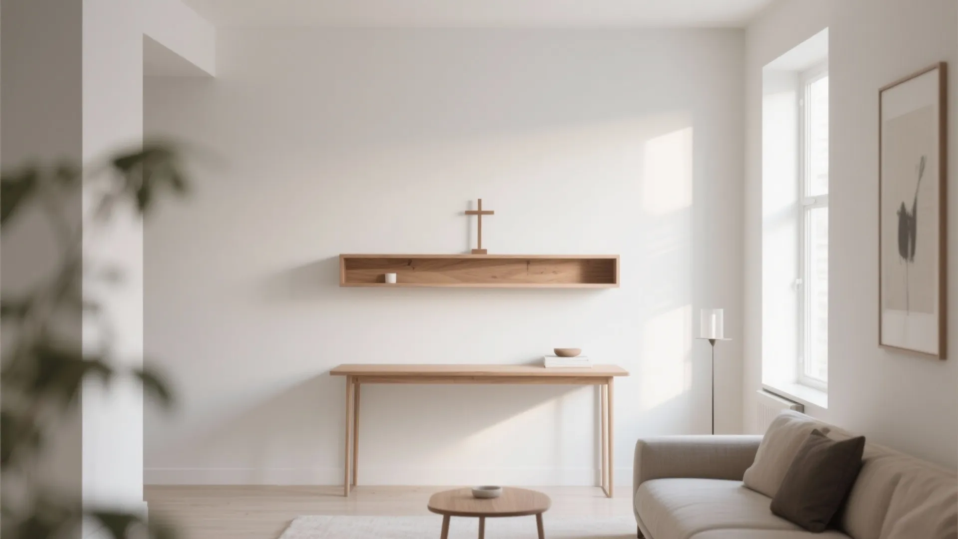 Minimalist Wall-Mounted Altar