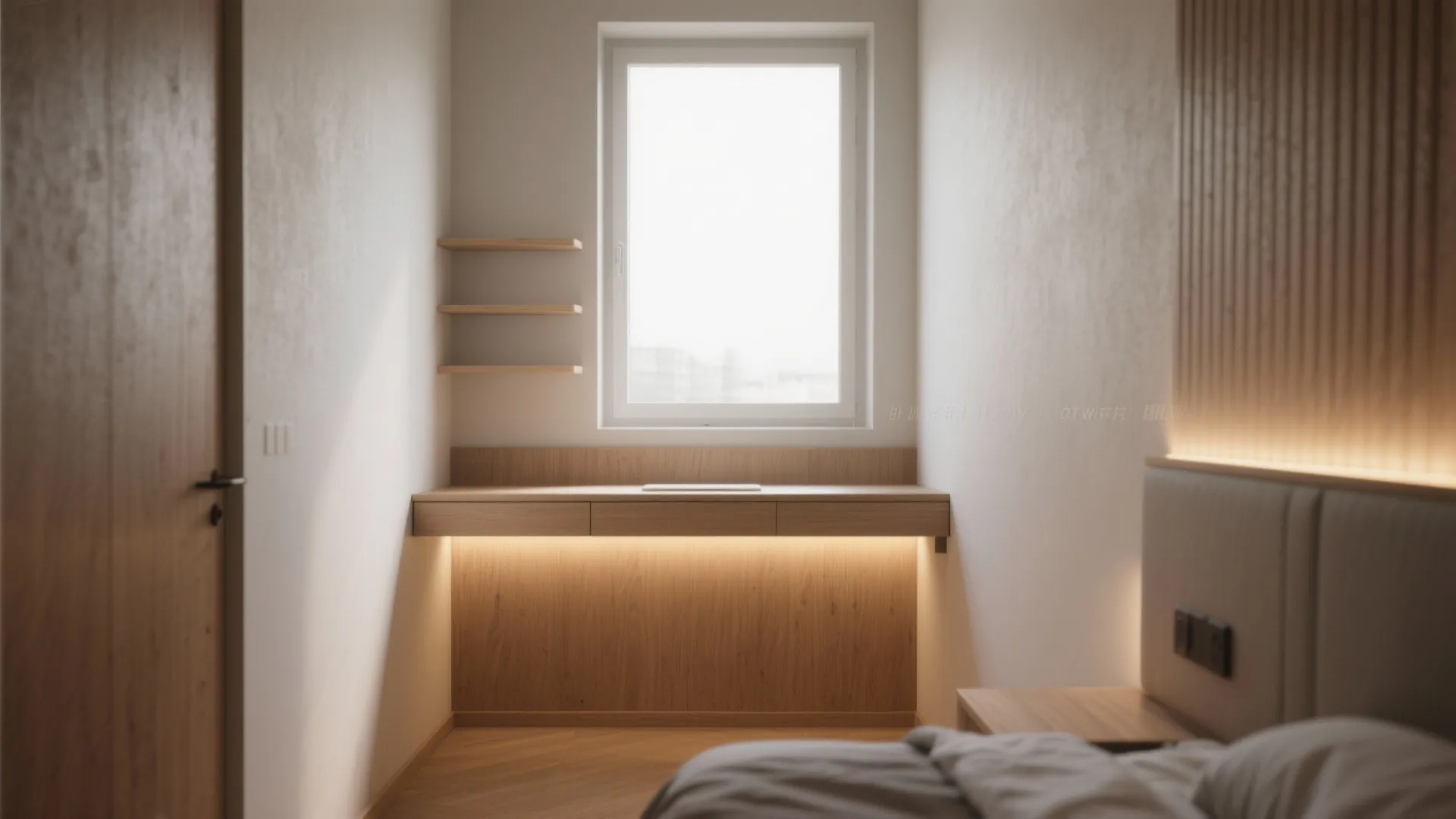 Minimalist Wall-Mounted Desk