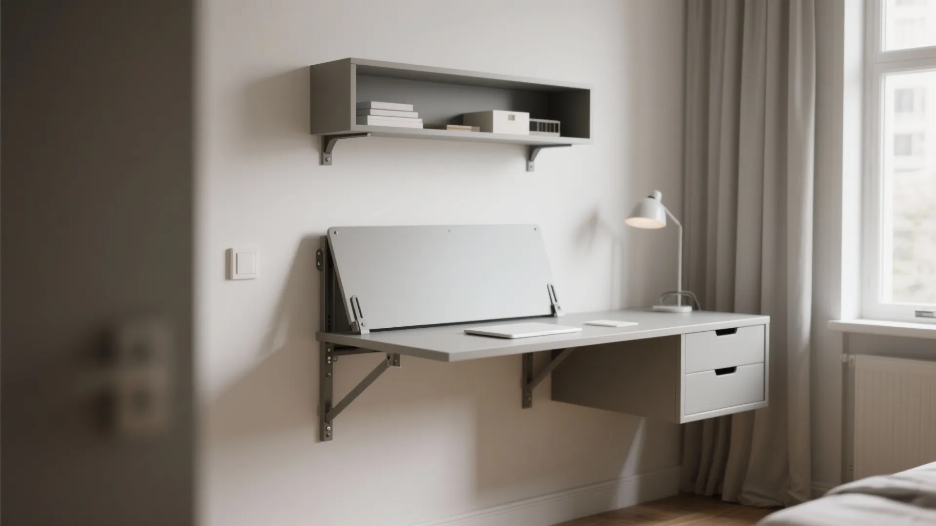 Minimalist Wall-Mounted Desk