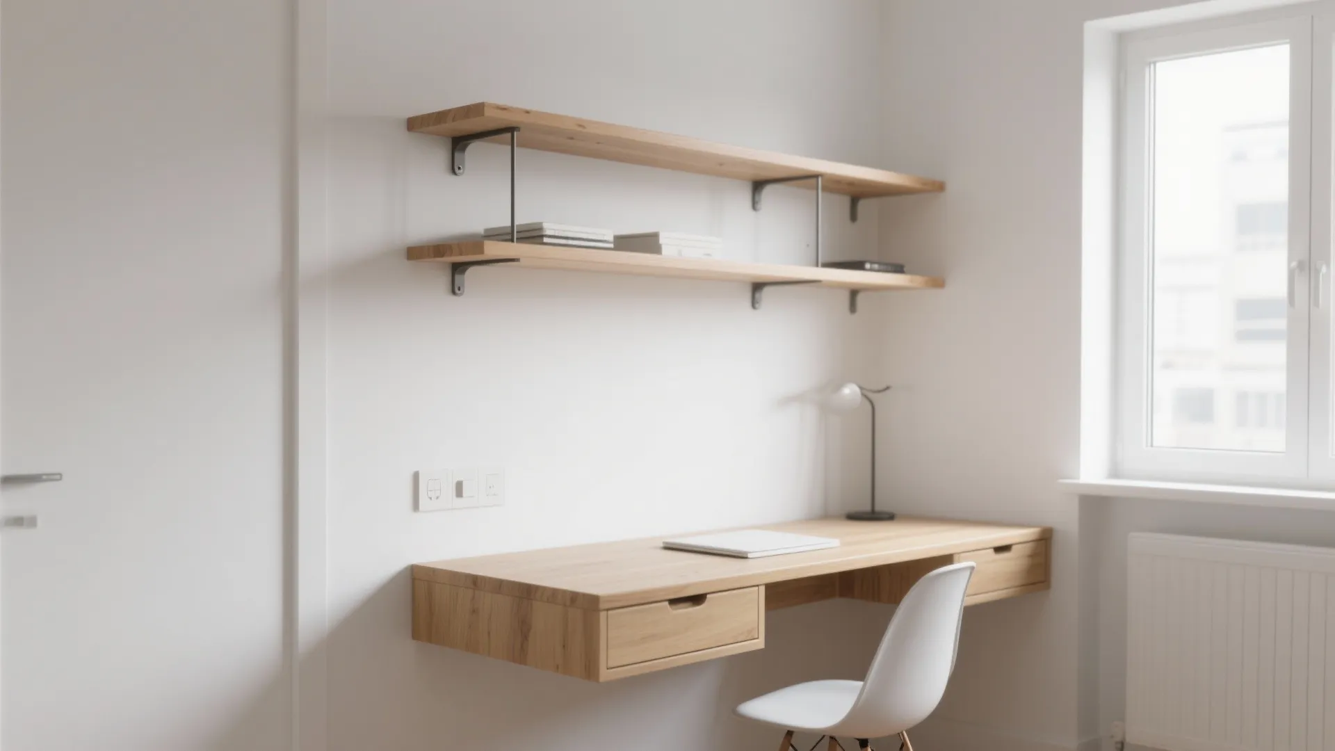 Minimalist wall-mounted study table
