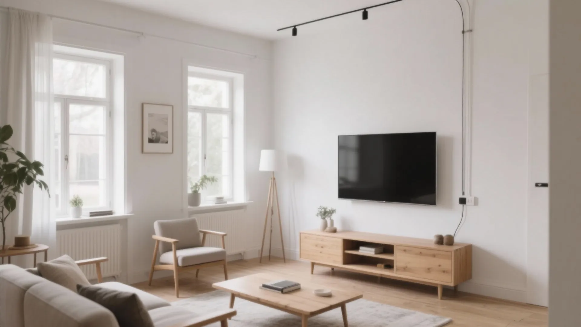 Minimalist Wall-Mounted LCD Panel