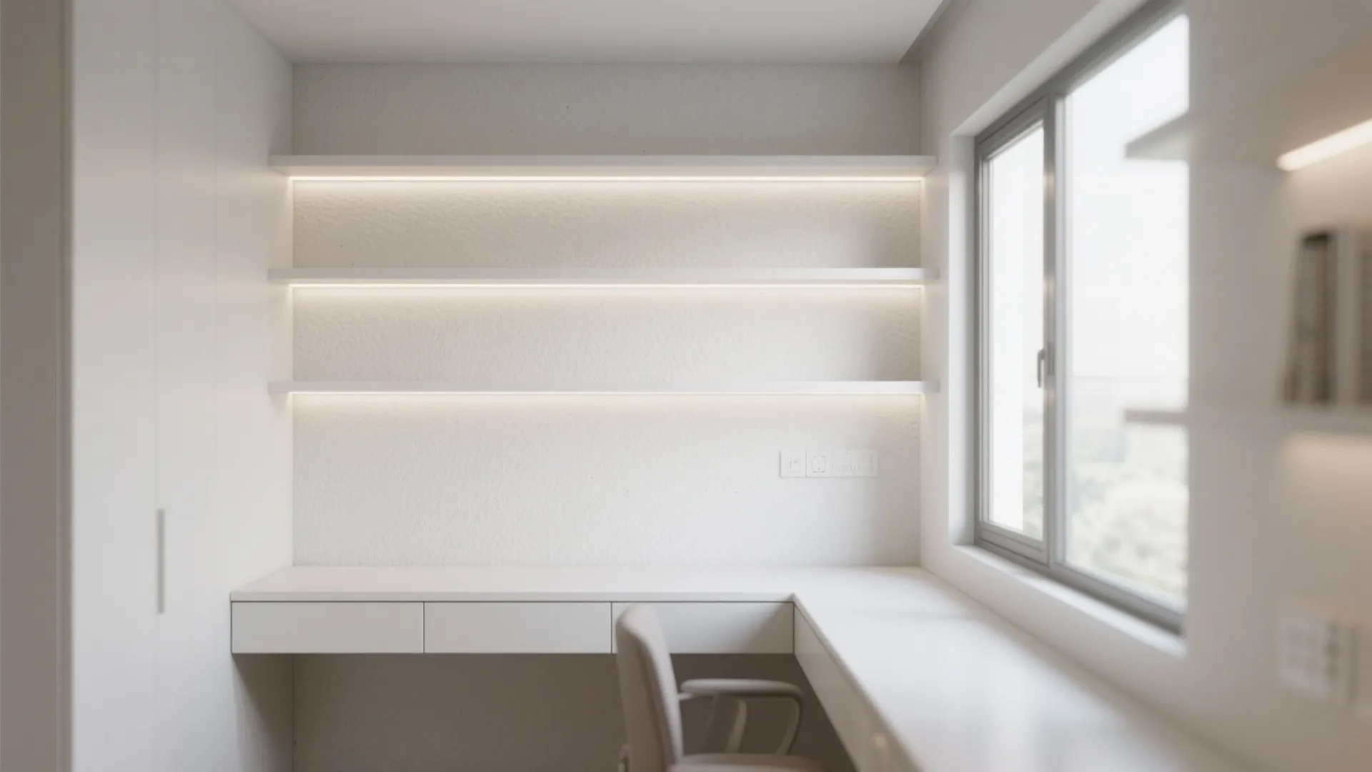 Minimalist Wall-Mounted Shelves