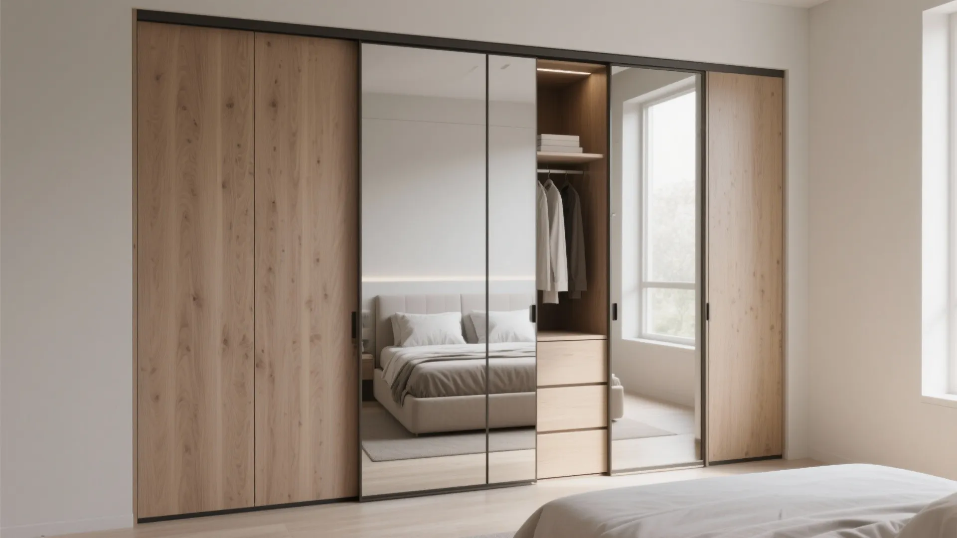 Minimalist wardrobe integration