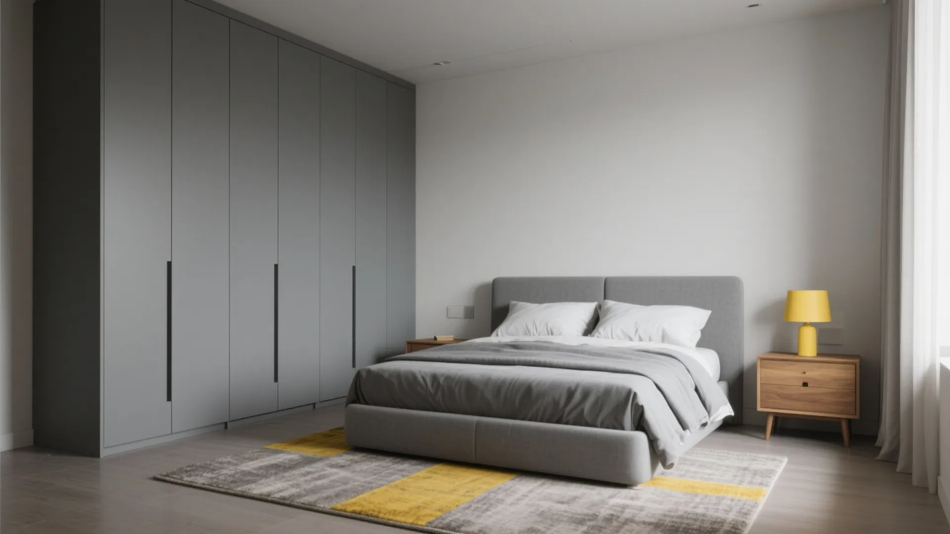 5. Minimalist furniture with warm accents