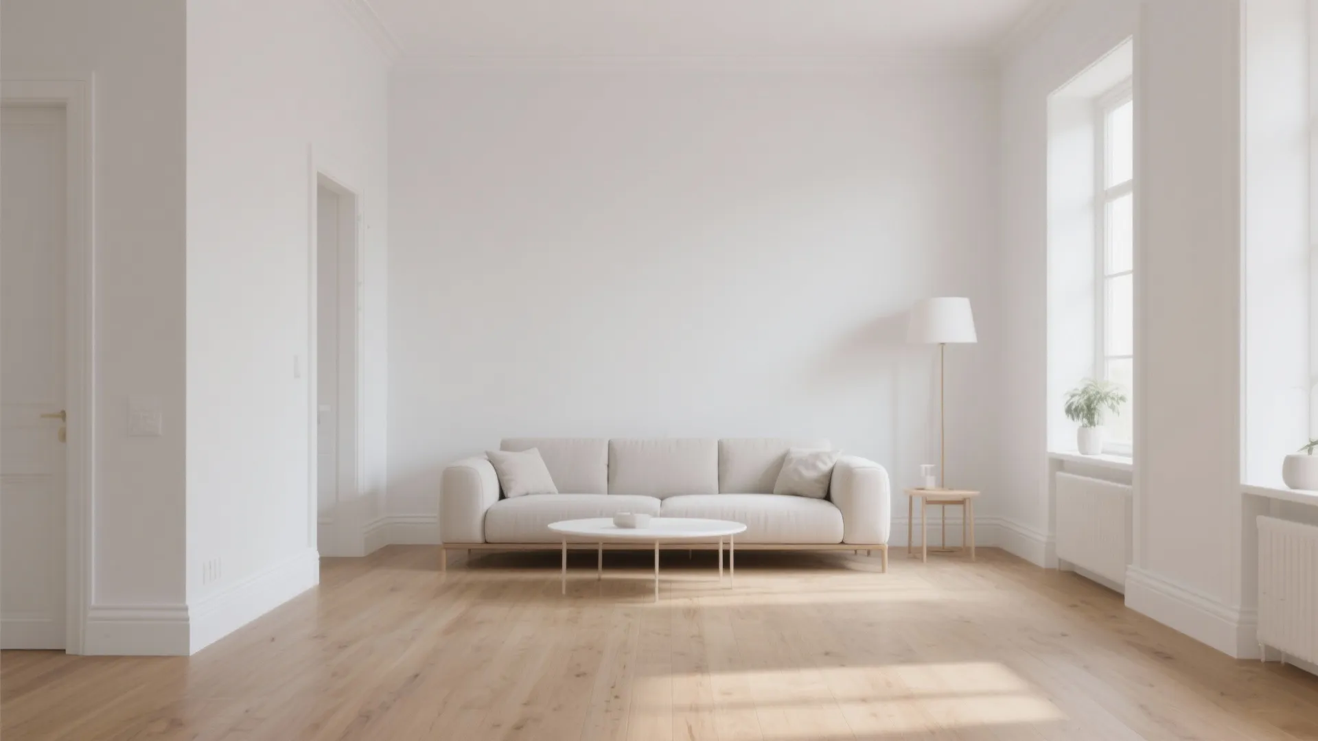 Minimalist White Baseboards