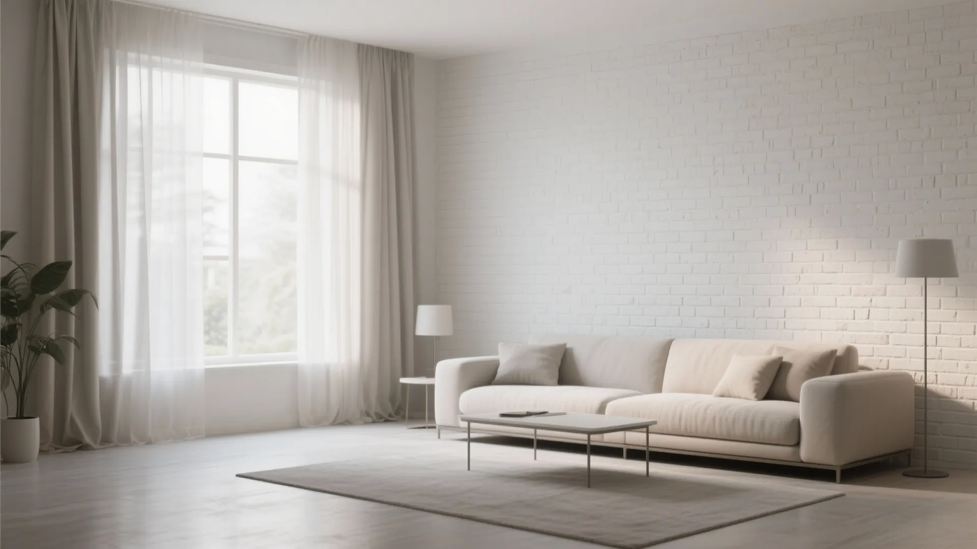 1. Minimalist Brick Wall for a Clean Look