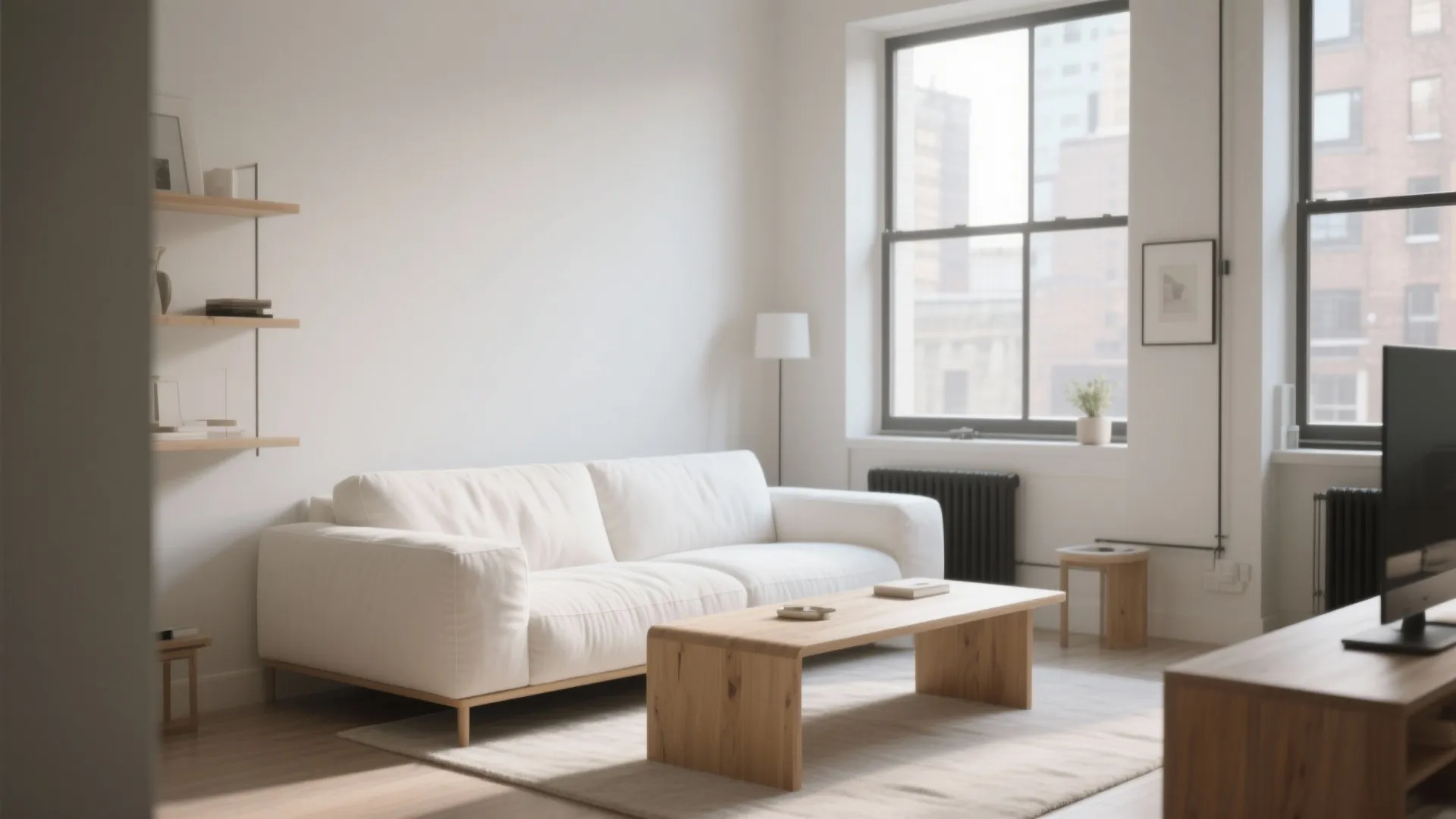 1. Minimalist White Sofa as the Anchor