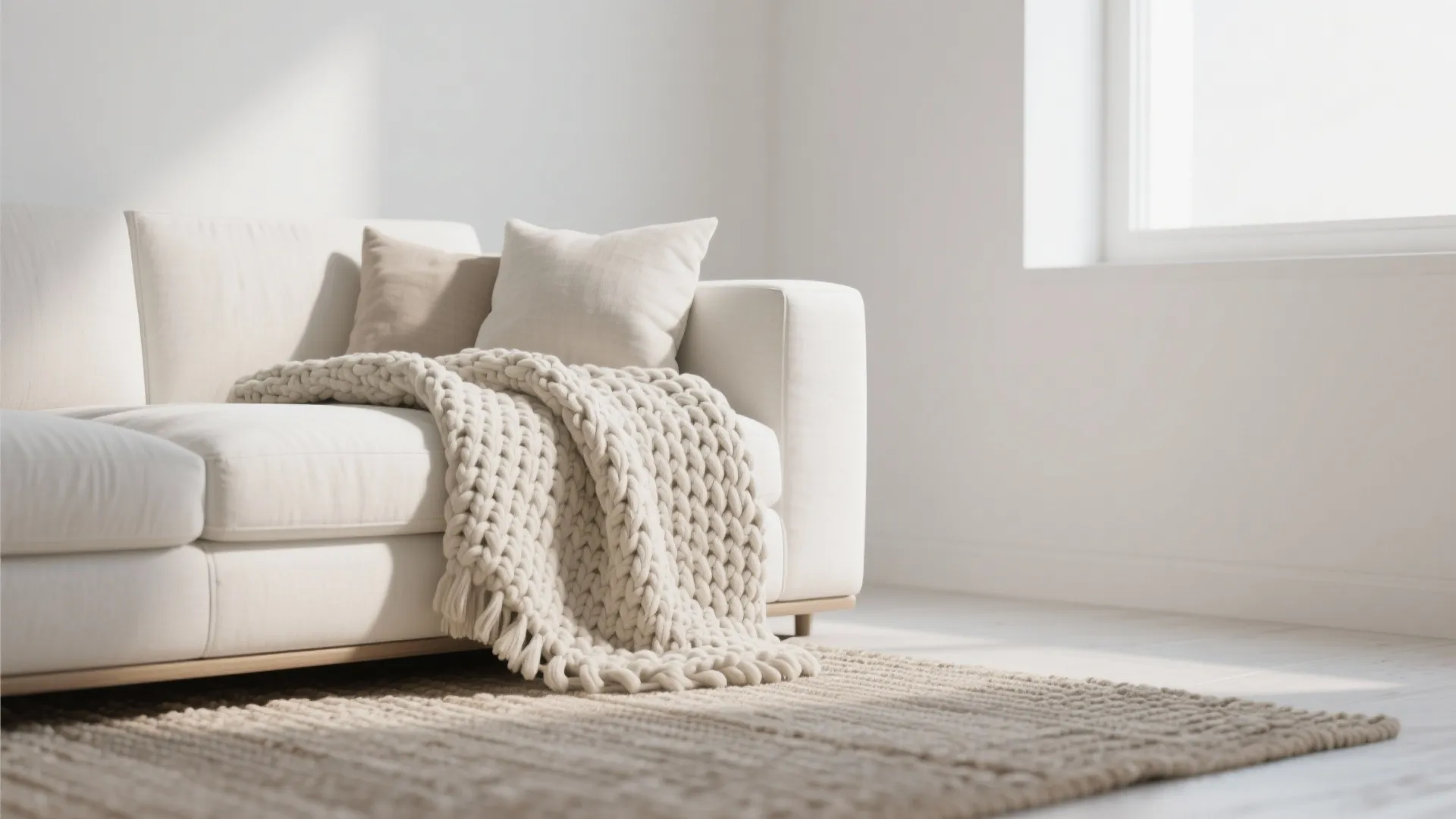 1. Minimalist White with Textured Accents