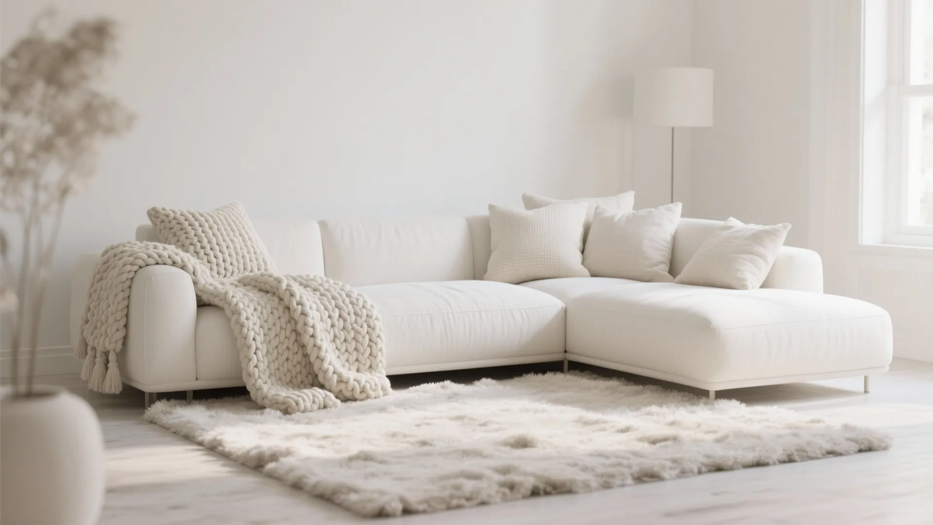 1. Minimalist White with Cozy Textures