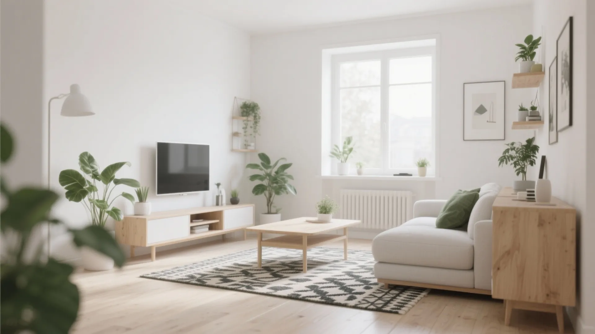 1. Minimalist White & Wood