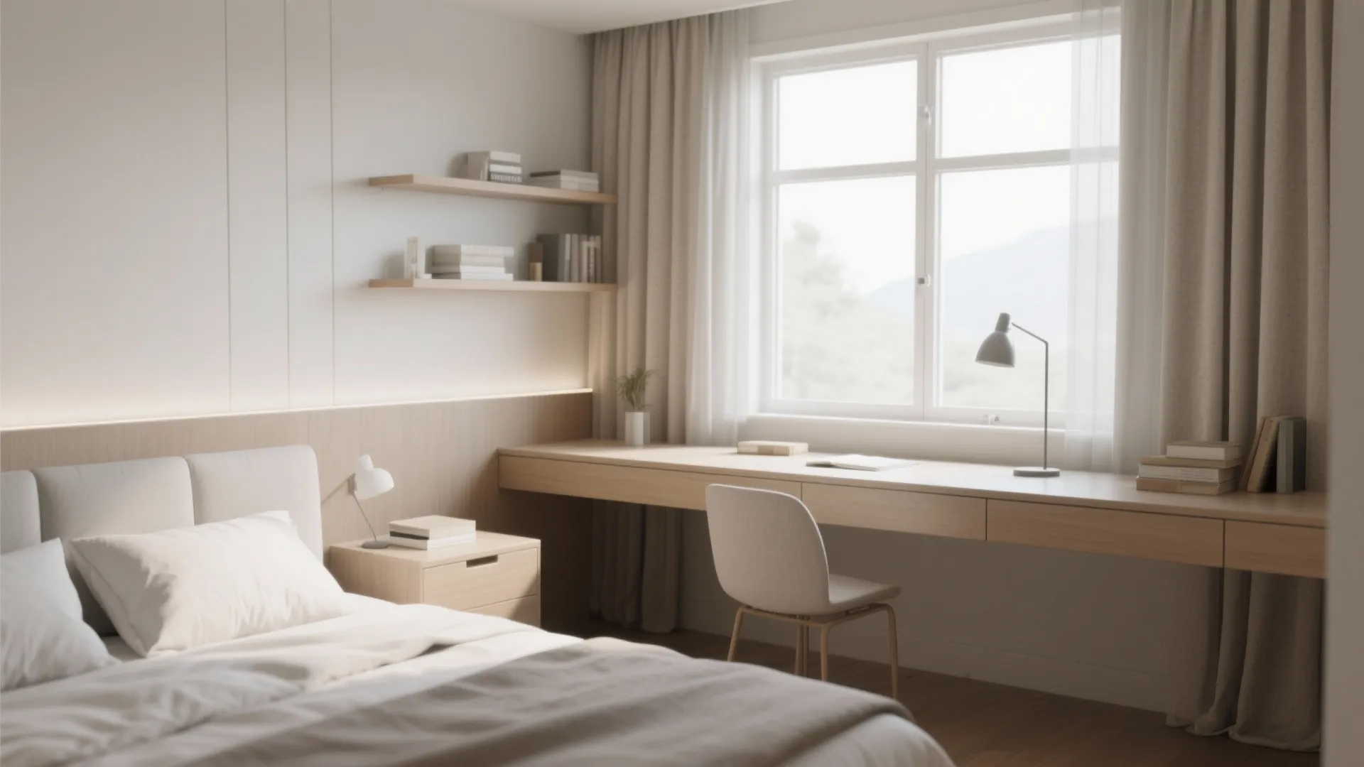 Minimalist Desk by the Window