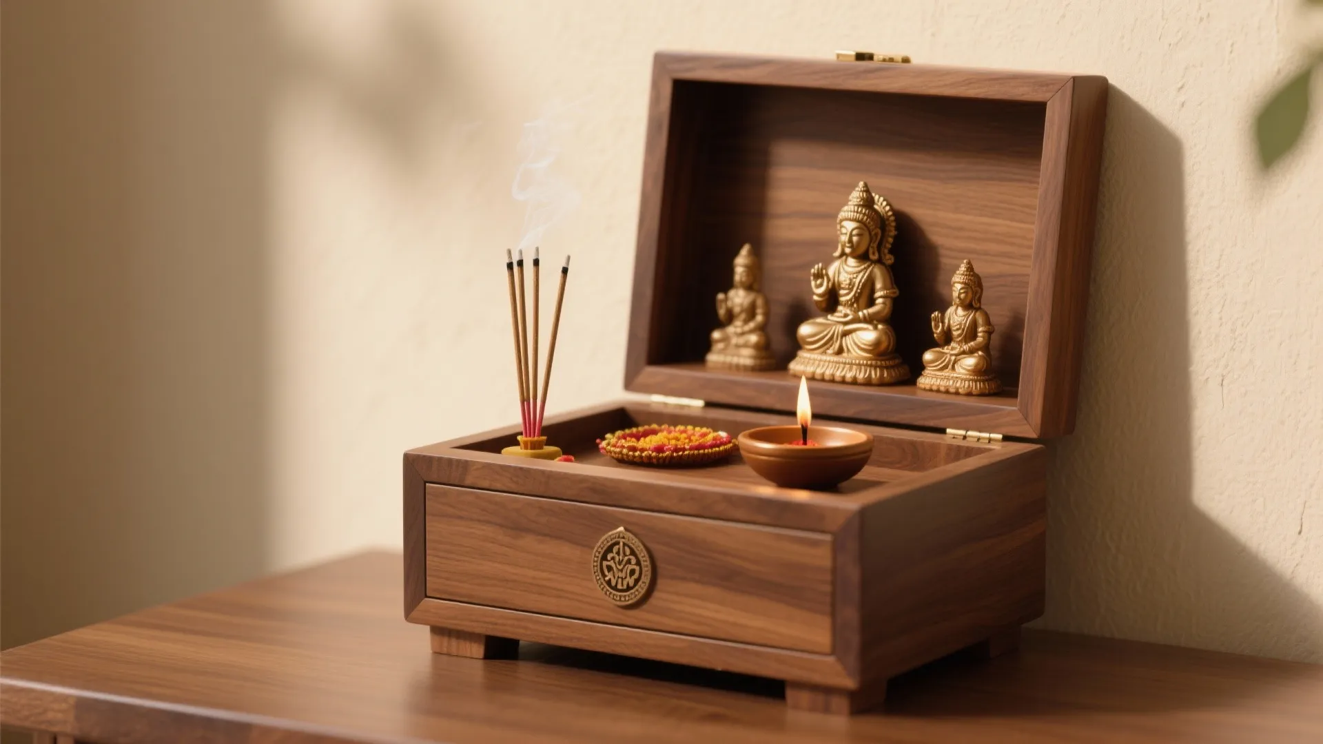 Minimalist Wooden Pooja Box