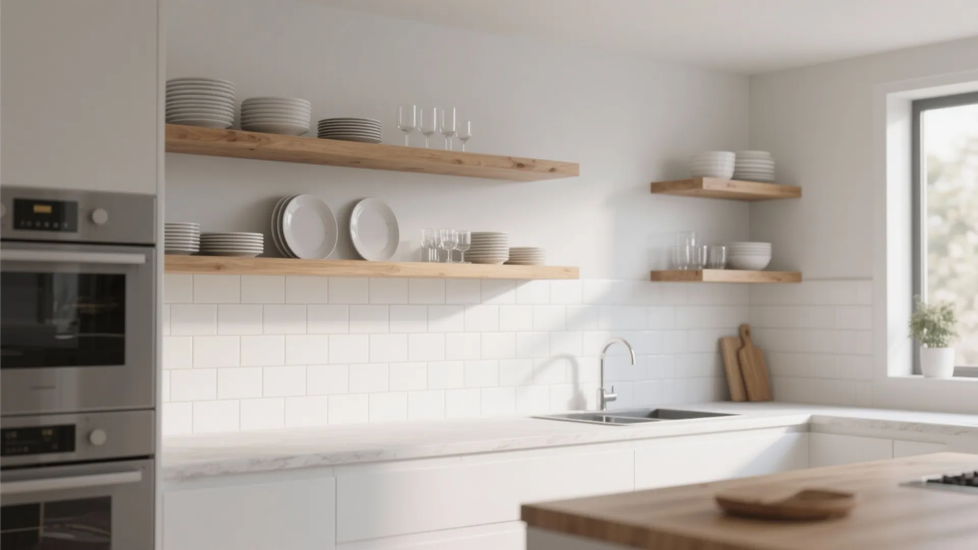 #1 Minimalist Floating Wood Shelves