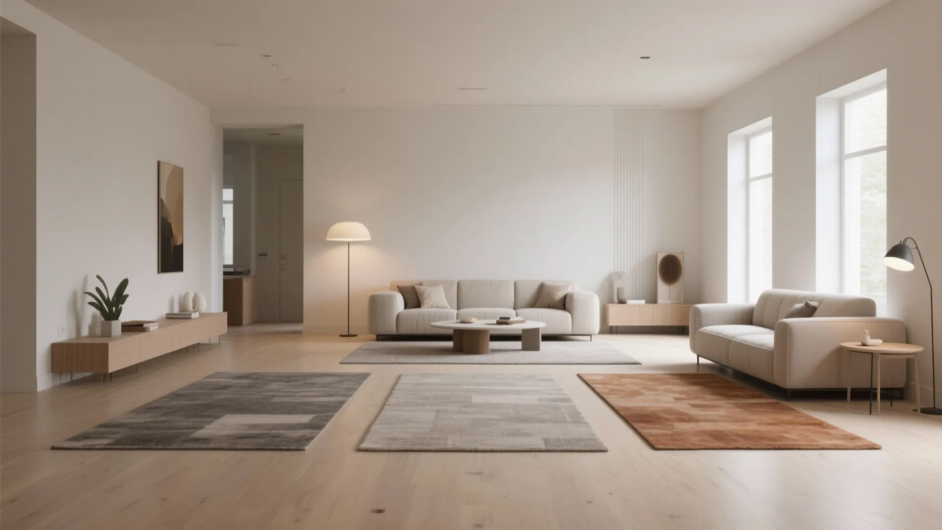 1. Minimalist Layout with Defined Zones