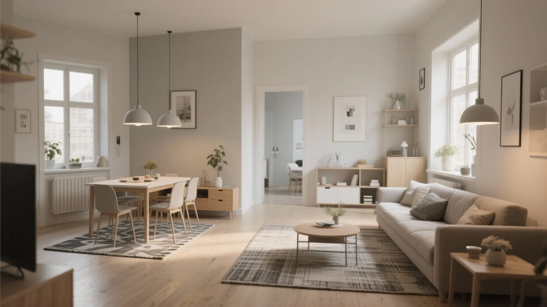 1. Minimalist Layout with Defined Zones