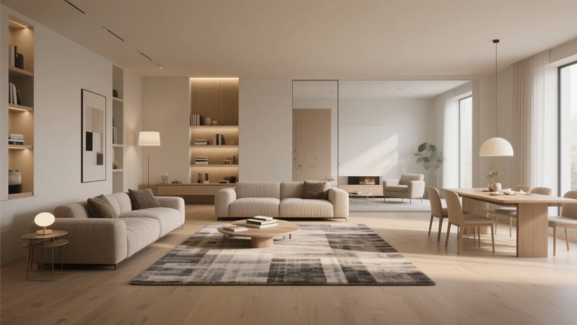 1. Minimalist Zoning for Open Spaces