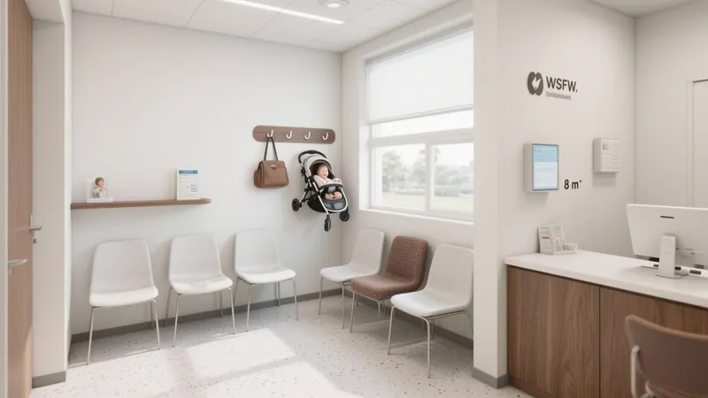 Modern Clinic Waiting Area with Family-Friendly Design