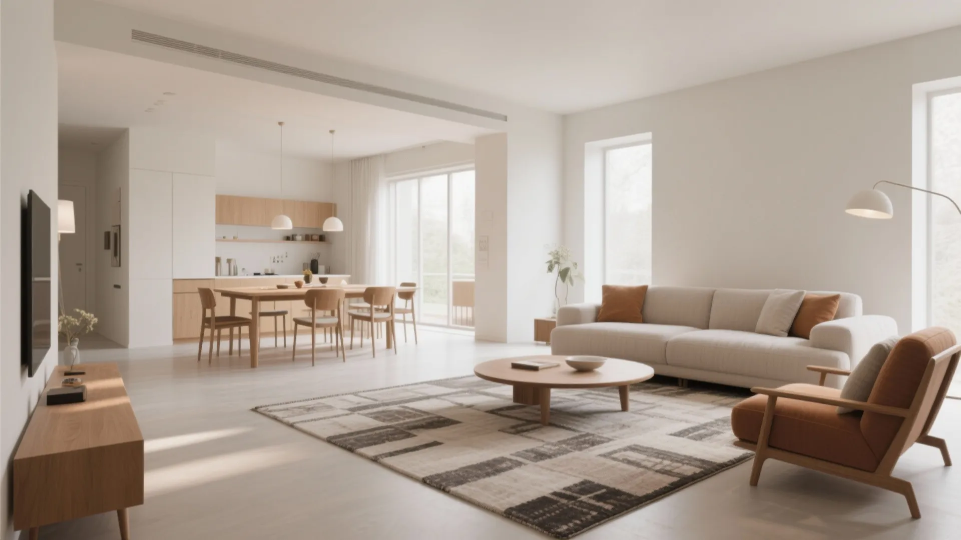 1. Minimalist Layout with Clear Zoning