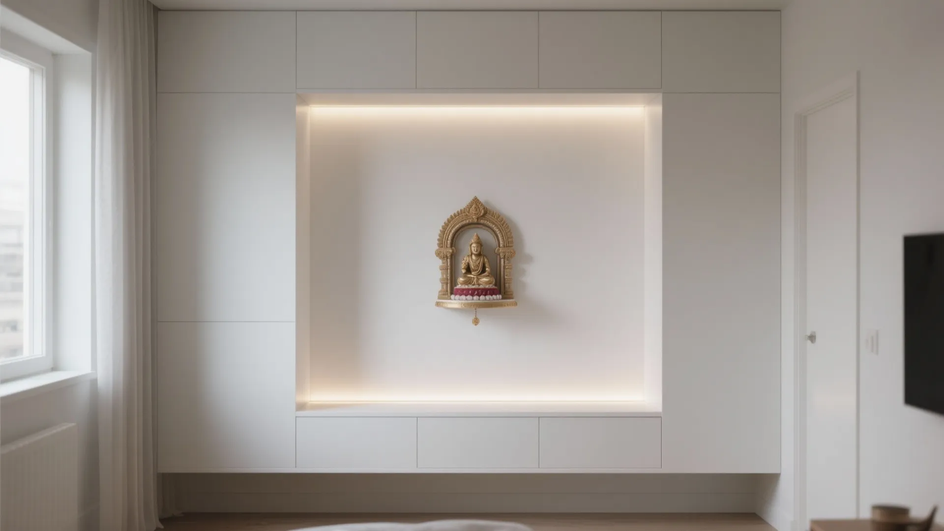 Minimalistic Wall-Mounted Mandir