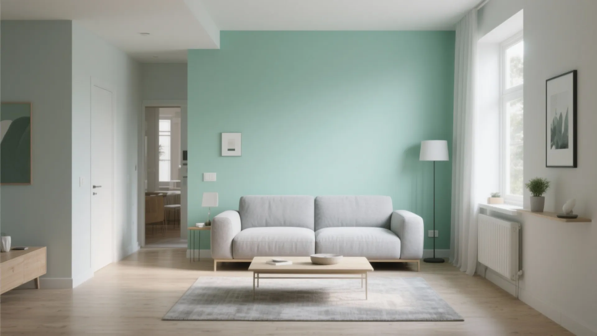 1. Go for a Soft Mint Accent Wall