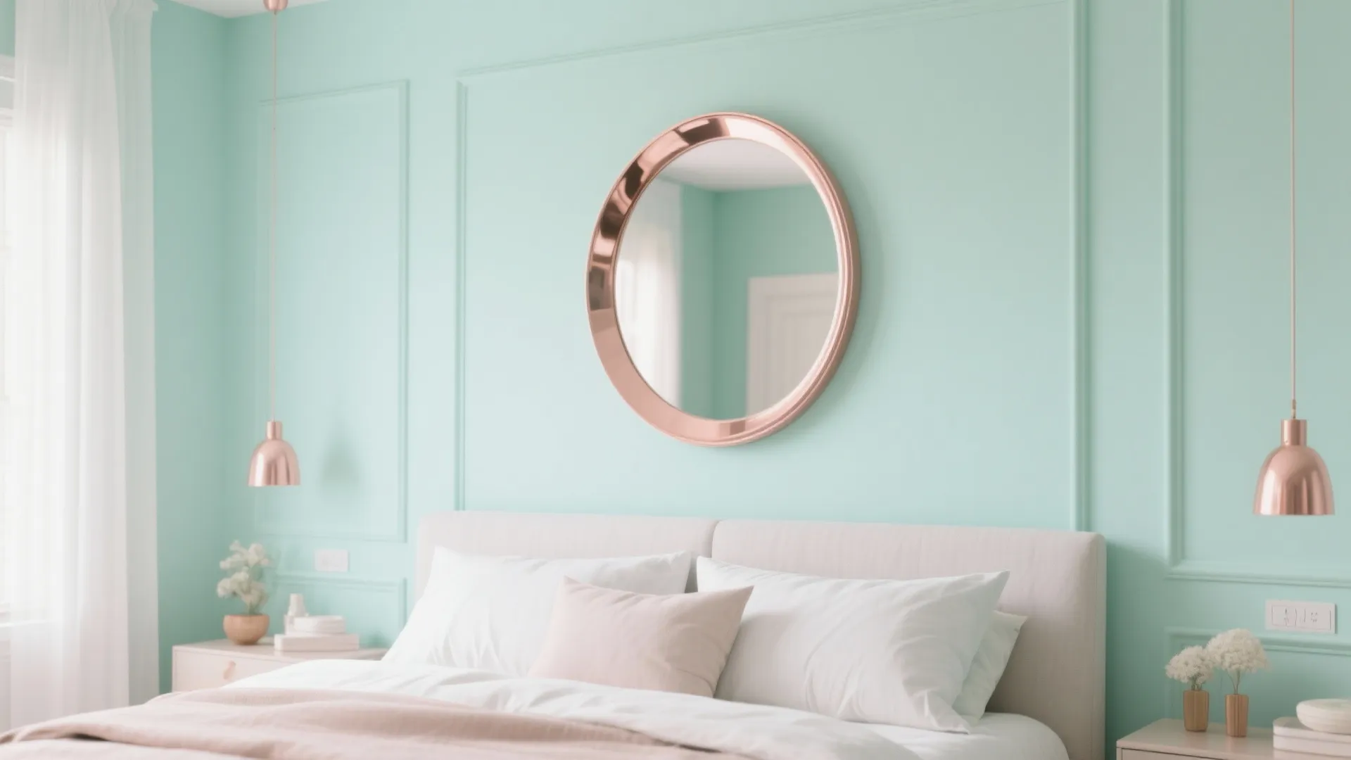 5. Mint Green Accent Wall