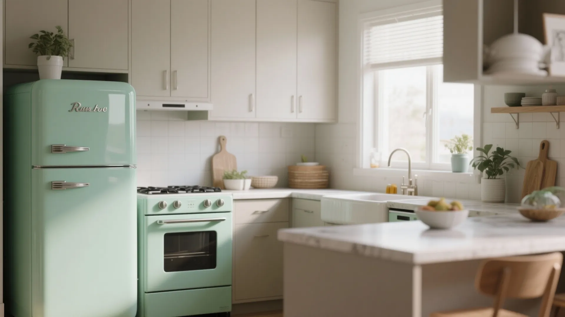 4. Mint Green Appliances