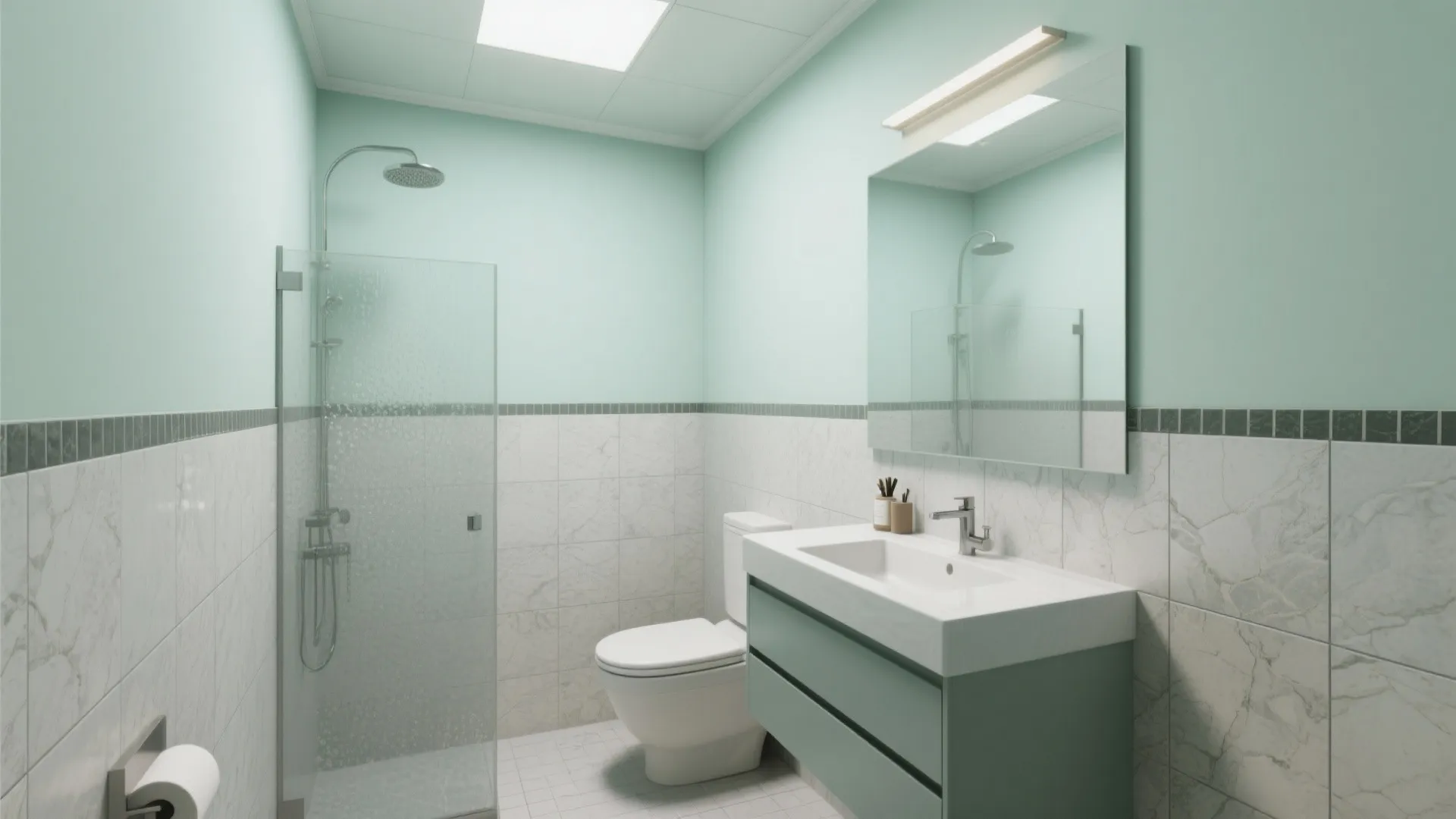 4. Tiny bathrooms: green that breathes
