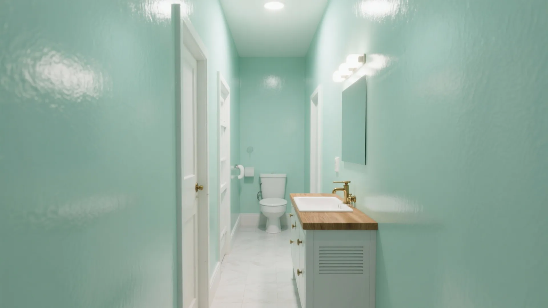 5. Mint in Bathrooms and Narrow Hallways